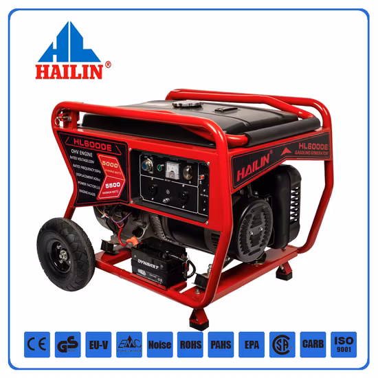 Benzingenerator, tragbarer Elektrostartgenerator, 3 kW, 5 kW, 6 kW, 7 kW, 8 kW Benzingenerator