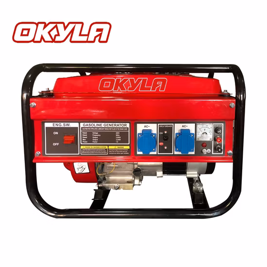 2 kW 2,5 kW 2,8 kW 3,3 kW 5 kW 6 kW 6,5 kW 7 kW 8 kW Tragbarer Benzin-/Benzin-Open-Frame-Generator mit vollem Leistungsbereich